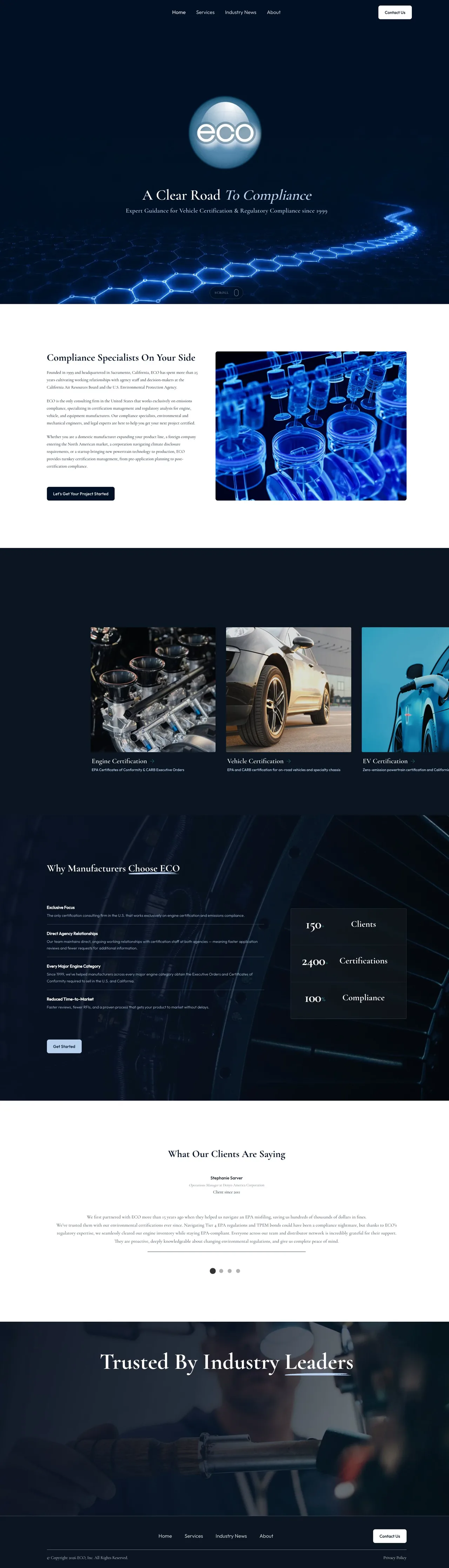 Full rebuilt ECO staging homepage scaled to fit without cropping