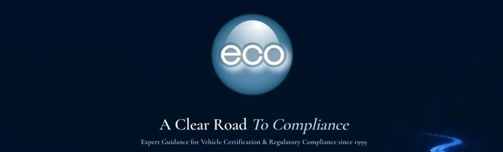 ECO logo and A Clear Road to Compliance headline on the rebuilt staging homepage
